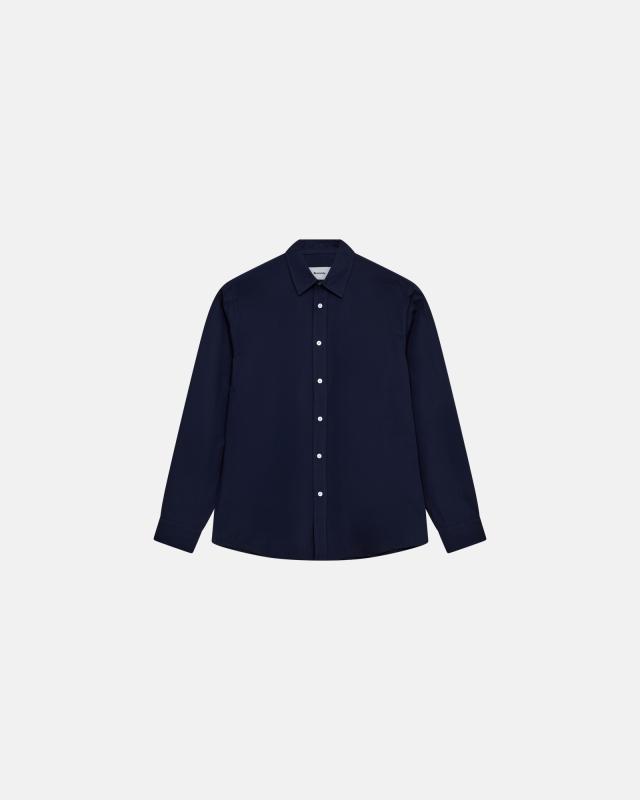 Poplinskjorta 'chris' | 100% bomull | Navy -Resteröds