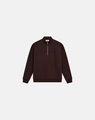 Sweatshirt med halvzip 'zack' | 100% bomull | Brun -Resteröds Sweatshirt med halvzip 'zack' | 100% bomull | Brun -Resteröds