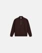 Sweatshirt med halvzip 'zack' | 100% bomull | Brun - Resteröds