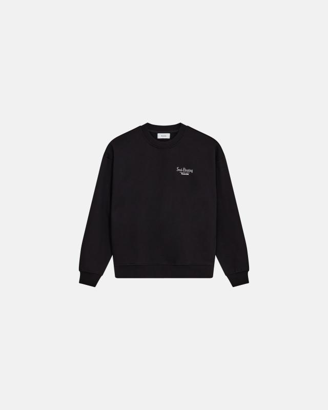 Sweatshirt med tryck 'drake' | 100% bomull | Svart -Resteröds