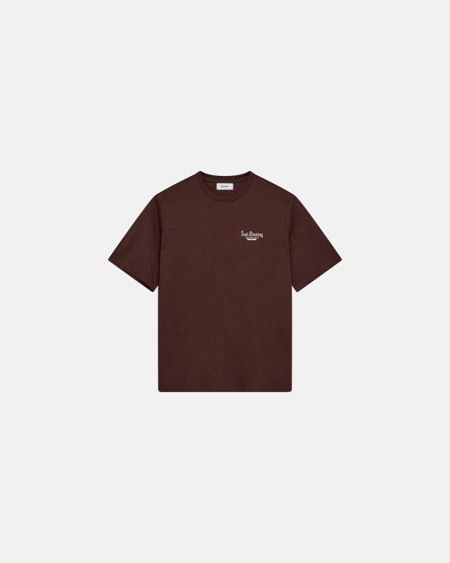 T-shirt med tryck 'tas' | 100% bomull | Brun -Resteröds