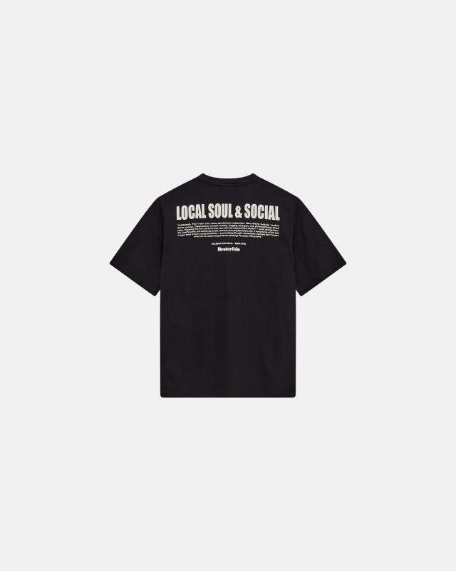 T-shirt med print 'tas' | 100% bomull | Svart -Resteröds