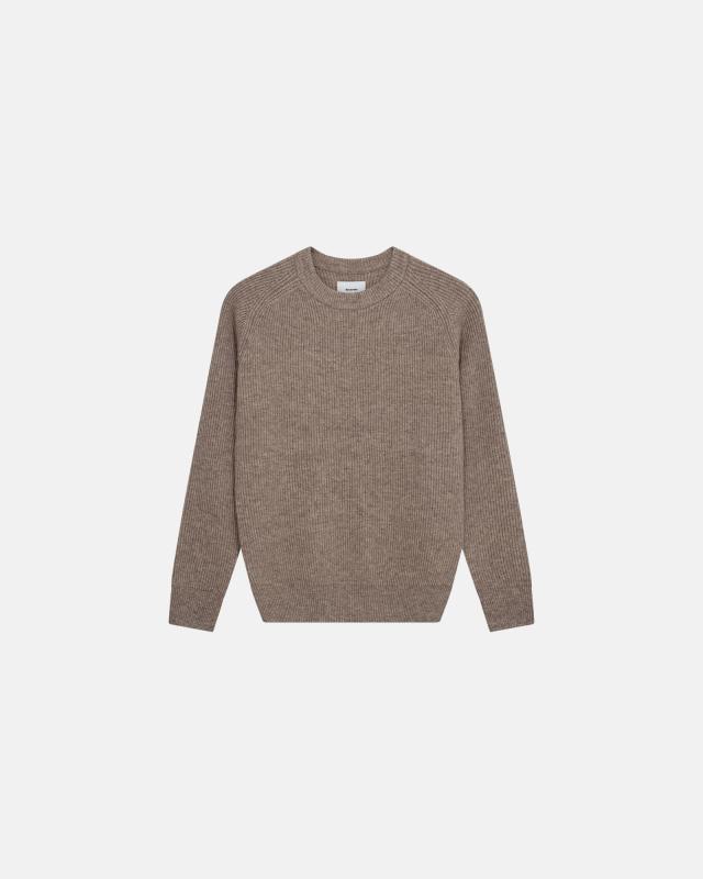 Pullover 'michael' | Ull | Mörk sand -Resteröds