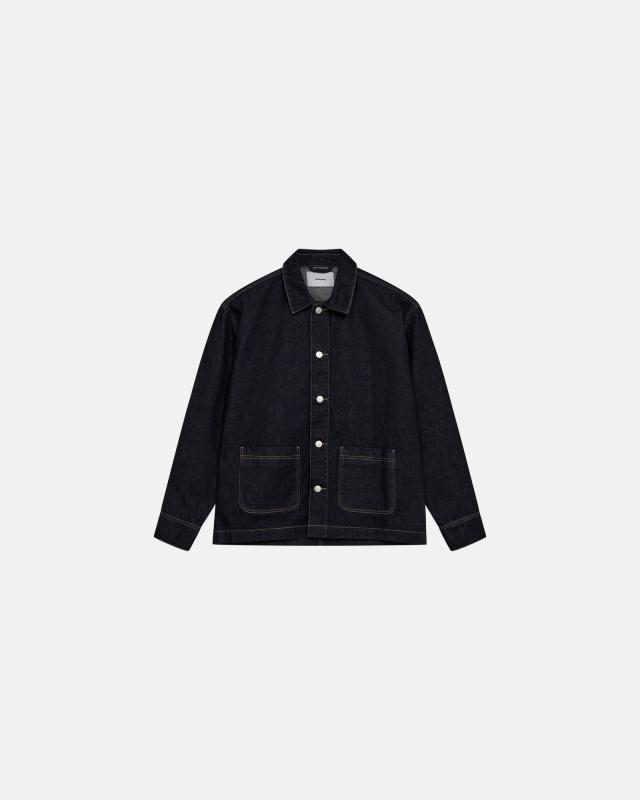 Overshirt i denim 'nathan' | 100% bomull | Navy -Resteröds