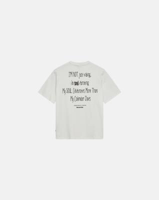 T-shirt med tryck 'tas', 100% bomull, Vit T-shirt med tryck 'tas', 100% bomull, Vit
