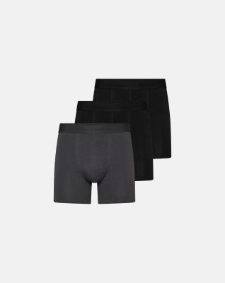 Kalsonger med långa ben 'Kalle' 3-pack, bambuviskos, svart/grå Kalsonger med långa ben 'Kalle' 3-pack, bambuviskos, svart/grå