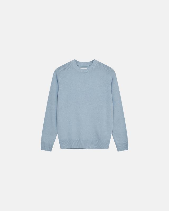 Pullover 'lean', Ull, Ljusblå