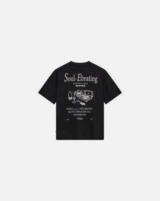 T-shirt med print 'tas', 100% bomull, Svart T-shirt med print 'tas', 100% bomull, Svart