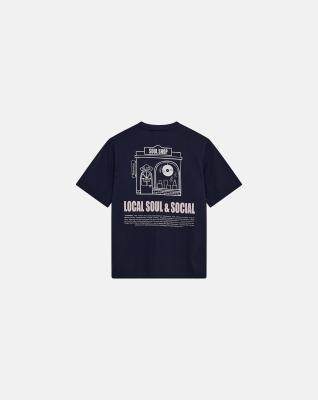 T-shirt med print 'tas', 100% bomull, Navy T-shirt med print 'tas', 100% bomull, Navy