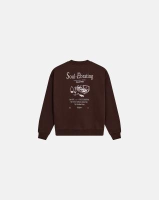 Sweatshirt med print 'drake', 100% bomull, Brun Sweatshirt med print 'drake', 100% bomull, Brun