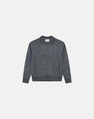 Floyd zip cardigan, Ull, Blå Floyd zip cardigan, Ull, Blå